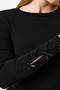 Black Sleeve Ribbon Detailed Blouse 8232A - 4