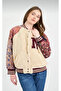 Bomber Jacket with Printed Embroidered Sleeves - 2