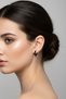 Steel Cornered Hoop Earrings Small Black - 3