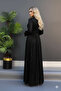 Modest Evening Dress Sequined Pleated Long Dress - 5