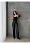 Women's Black Color Shiny Stone Special Design Jean Denim Pants - 5