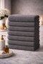 Gray Sports Fitness Towel Stain Resistant Hairdresser Barber Towel 50X90 cm 8 Pieces - 2