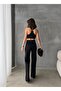 Women's Black Color Shiny Stone Special Design Jean Denim Pants - 8