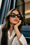 Fabric Black Luxury Women's Sunglasses - 2