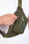 Yuppy Club Crinkle Crossbody Waist Shoulder and Sports Bag (Black and Khaki) - 4
