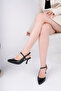 Genuine Leather Black Women's Heeled Leather Shoes Shn-1164 - 2