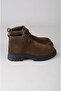 Seç 51464 Genuine Leather Men's Women's Boots Khaki Suede - 5