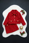 Girl's Carmen Red Tweed Skirt Jacket Top and Bottom Set October 29 Show Outfit - 4