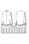 White Shirt / School Shirt with Long Sleeve Removable Scarf and Accessories for Girls - 6