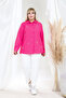 Women's Fuchsia Stone-Designed Plus Size Shirt - 3