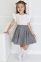 Girl's Kyle Sleeveless Blouse Plaid Flared Skirt Buckle Bottom Top Set - 2