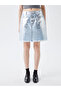 Alita City Lcw Vision White Denim Straight Mini Women's Jean Skirt with a Difference - 5