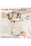 Rotating Makeup Organizer - Adjustable Spinning Skincare Carousel with Brush Holder - 2