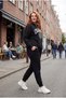 Women's Plus Size Colorado Printed Black Tracksuit Set - 8
