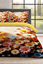 Flower Daisy 3D Cotton Satin Double Duvet Cover Set - 4