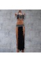 2 Piece Red Belly Dance Costume - 5