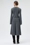 Anthracite Pocketed Buttoned Cardigan and Long Skirt Set 3109A - 5