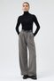 Gray Palazzo Stretch Fabric Women's Trousers 5009 - 6