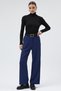 Navy Blue Pleated Detail High Waist Palazzo Women's Trousers 4003A - 6