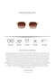 Corner Design Cream Frame Brown Glass Women's Sunglasses - 8