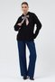 Mock Neck Women's Knitwear Sweater with Black Scarf Detail 2465 - 3