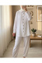 6622 Linen Double Set - White - 2