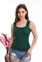 Women's Emerald Color Square Collar Strappy Knitwear Blouse Athlete - 2