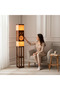 Custom Name Wooden Floor Lamp with Analog Clock - 5