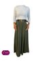 Italian Pleated Long Velvet Skirt with Belt Detail Italian Design