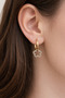 Steel Rose Gold Hoop Stoned Flora Earrings - Does not blacken- - 2