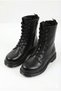 Black (Black Stitched) Women's Daily Winter Combat Boots - 4