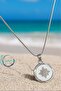 Steel Chain White Pearlescent Zircon Stone Star Women's Necklace 45 cm - 2