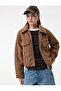 Long Sleeve Short Plush Coat with Zipper Pockets - 3