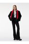Slim Fit Pockets Lightweight Flared Fabric Trousers - 2