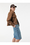Long Sleeve Short Plush Coat with Zipper Pockets - 4