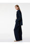 Wide-Leg Fabric Pants with Pockets, Pile Detailing, and Lace-Up Waist. - 3