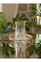 12-Piece 6-Person Crystal Cut Tea Set – Glass Tea Glass and Plate Set - 2