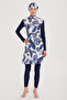 Remsa Design Lycra Hijab Swimsuit Blue Leaves R900-105 - 4