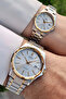Gold Silver Color Lover Couple Two Wristwatches - 3