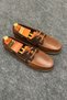 Tan Summer Men's Leather Shoes-Summer Men's Shoes