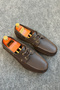 Coffee Coffee Summer Leather Men's Shoes-Coffee Leather Summer Men's Shoes - 7