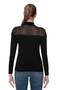 8540 Lace Top Turtleneck Long Sleeve Women's Bodysuit - 4