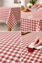 Checkered Tablecloth, Table Cloth, Picnic Cover, Duck Fabric, Water and Stain Repellent, Bohemian Style