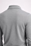 Men's Basic Loose Gray Polo Collar Sweater - 6