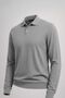 Men's Basic Loose Gray Polo Collar Sweater