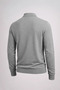 Men's Basic Loose Gray Polo Collar Sweater - 3