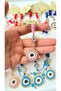 Rose Gold Plated Evil Eye Beaded Keychain - 2