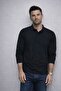 Men's Winter Comfortable Polo Neck Black Sweater - 6