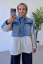 Jean Detailed Buttoned Knitwear Hijab Cardigan - 4
