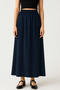 Women's Elastic Waist Soft Textured Dabıl Fabric Flared Skirt - 7